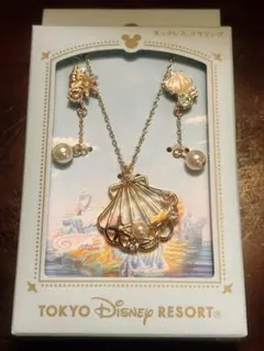 東京ディズニーリゾート ネックレス イヤリング。アリエル貝殻モチーフ