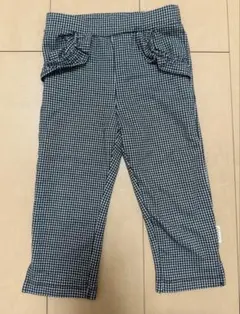 ギンガムチェック　スリットズボン