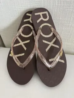 ROXY ビーチサンダル ブラウン ラメ23cmのサムネイル