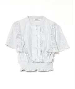 【美品】dazzlin ダズリン 総レース ブラウス sizeF/白 レディース