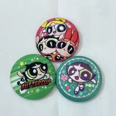 パワーパフガールズ 刺繍缶バッジ ビスケット