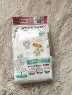 お食事エプロン 25枚入り 動物柄 3層タイプ　西松屋