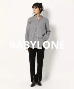 【美品】BABYLONE バビロン　長袖ストライプシャツ