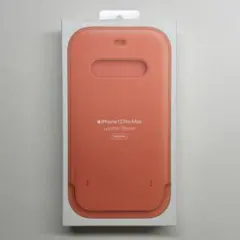 iPhone 12 Pro Max レザースリーブ ピンクシトラス　純正