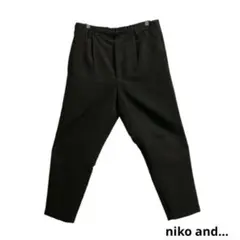 nikoand…ニコアンドメンズワイドパンツストレッチシンプルカジュアル