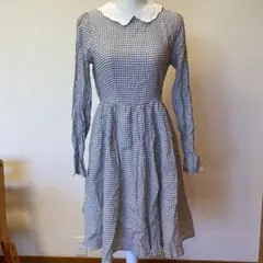 《美品》オリーブデオリーブ　チェック柄ワンピース　長袖