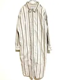 【GLOBAL WORK】ストライプ ロングシャツ ワンピース M