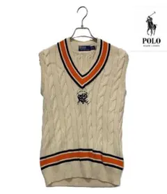 POLO RALPHLAUREN コットン　チルデン　ベスト　XSサイズのサムネイル