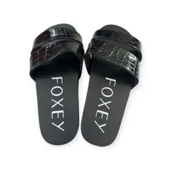 FOXEY ブラック プラットフォーム　サンダル