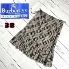 Burberry Blue Label 巻きスカート　ノバチェック　リボン　38