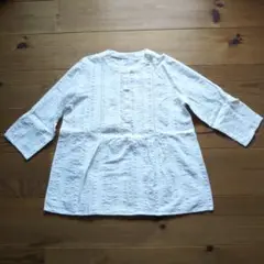 白色五分袖シャツ L