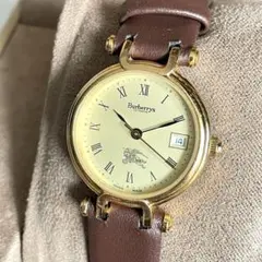 稼動品　Burberry バーバリーズ　アラビア　ゴールド　デイト　腕時計のサムネイル