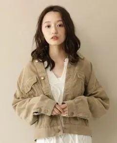 アースミュージック＆エコロジー　コットンUSA コーデュロイ BIG Gジャン