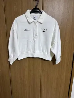 NIKE ホワイト クロップドポロシャツ M