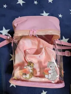 モフサンド巾着付きピンクバック