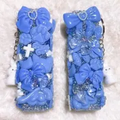 iQOS アイコス イルマワン デコケース ブルー 青 リボン うさぎ #88