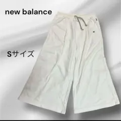 new balance ニューバランスホワイト ワイドパンツスエットS