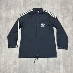 70s adidas ジップアップ　ナイロン　ジャケット　フード収納