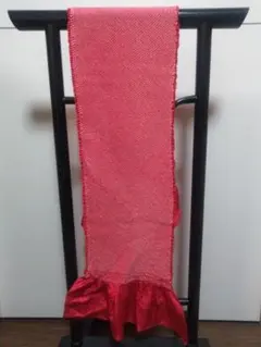 帯揚げ　正絹　総絞り　白っぽい赤　ピンク系　赤系　訪問着　振袖