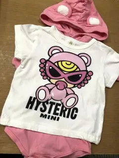 ヒステリックミニ　テディミニ　半袖Tシャツ付きロンパース 正規品