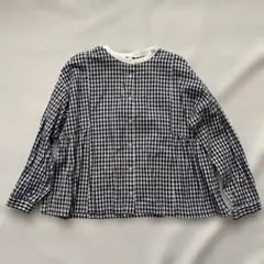 クラウドナイン クラウドナインピュア バンドカラー プルオーバー ギャザーシャツ