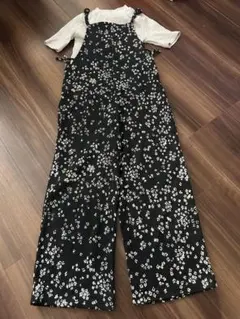 ZARA 花柄オーバーオール 128cm