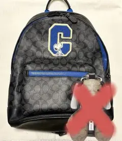 COACH コーチ 5511 スヌーピーコラボ シグネチャーリュック+チャーム
