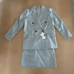 NICE CLAUP くすみブルースカートセットアップ　新品未使用