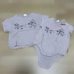 ミッキー ミニー Tシャツ ロンパース セット