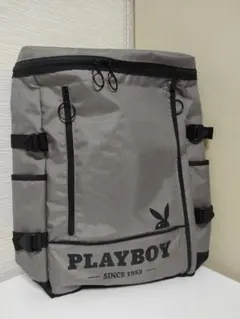 PLAYBOY スクエアリュック バックパック グレーのサムネイル