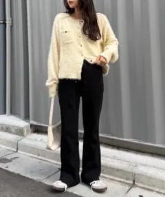 新品チャオパニックティピー　マイナス3キロ見えすっきりシルエットリブパンツ