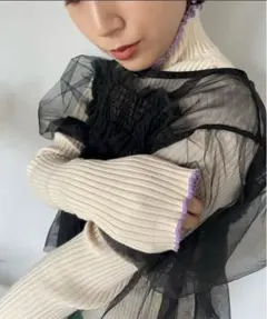 SANSeLF リブメロウトップス　アイボリーのサムネイル