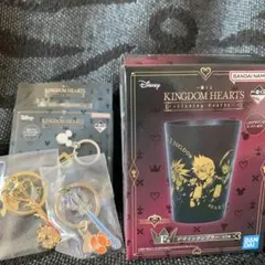 一番くじ　キングダムハーツ　Ｆ賞デザインタンブラー　G賞キーブレードチャーム2種