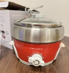 récolte レコルト ポットデュオ フェット 電気鍋 マルチクッカー 赤 récolte レコルト ポットデュオ フェット 電気鍋 マルチクッカー 赤