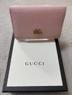 GUCCI ピンク GGマーモント　474748 名刺入れのサムネイル