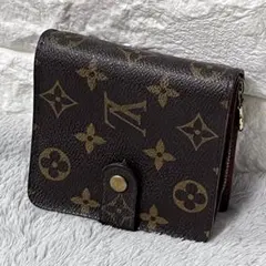 人気✨ルイヴィトン M61667 モノグラム コンパクトジップ 二つ折り 財布