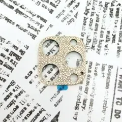 iPhone 14ProMax カメラカバー キラキラゴールド