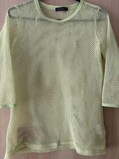 ALGONQUINS メッシュ トップス シースルー 黄緑 F