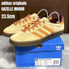 美品 アディダス ガゼル インドア Tトゥ 23.5cm GAZELLE 箱有