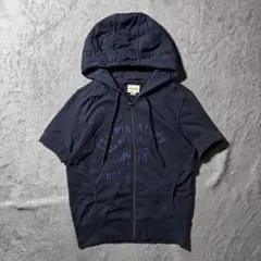 【Y9205】DIESEL 半袖パーカー　サイズXS ネイビー