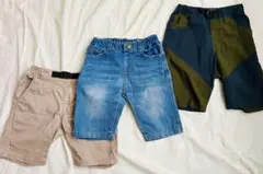 【値下げ中】ハーフパンツ　半ズボン　短パン　110 120 デニム　まとめ売り