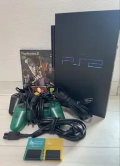 PlayStation2 ケーブル コントローラー、メモリーカード付き