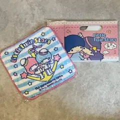 いちご新聞付録 キキララ リトルツインスターズ ミニタオル ミニファイルボックス