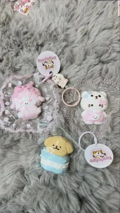 Jelly Squishy キーホルダー 3点セットスクイーズSサイス