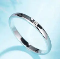 ステンレスリング　丸一粒　指輪　　レディースリング