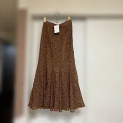 タグ付き！Ungrid ブラウンレースフレアロングスカート