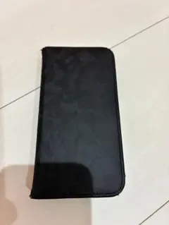 ブラック手帳型ケース カードポケット付き