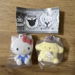 ふわふわフロッキーマスコット キティ ポムポムプリン セット サンリオ