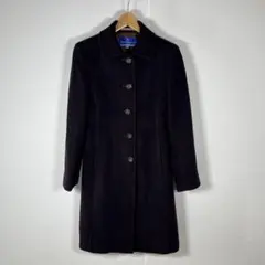 【カシミヤ混】バーバリーブルーレーベル ウールコート 38 M　紺