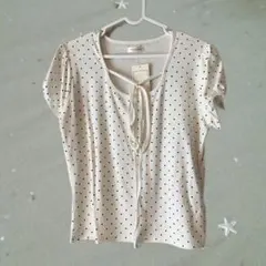 【美品】ドットパフスリーブトップスのサムネイル